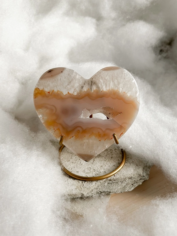 cuore in Quarzo e Agata